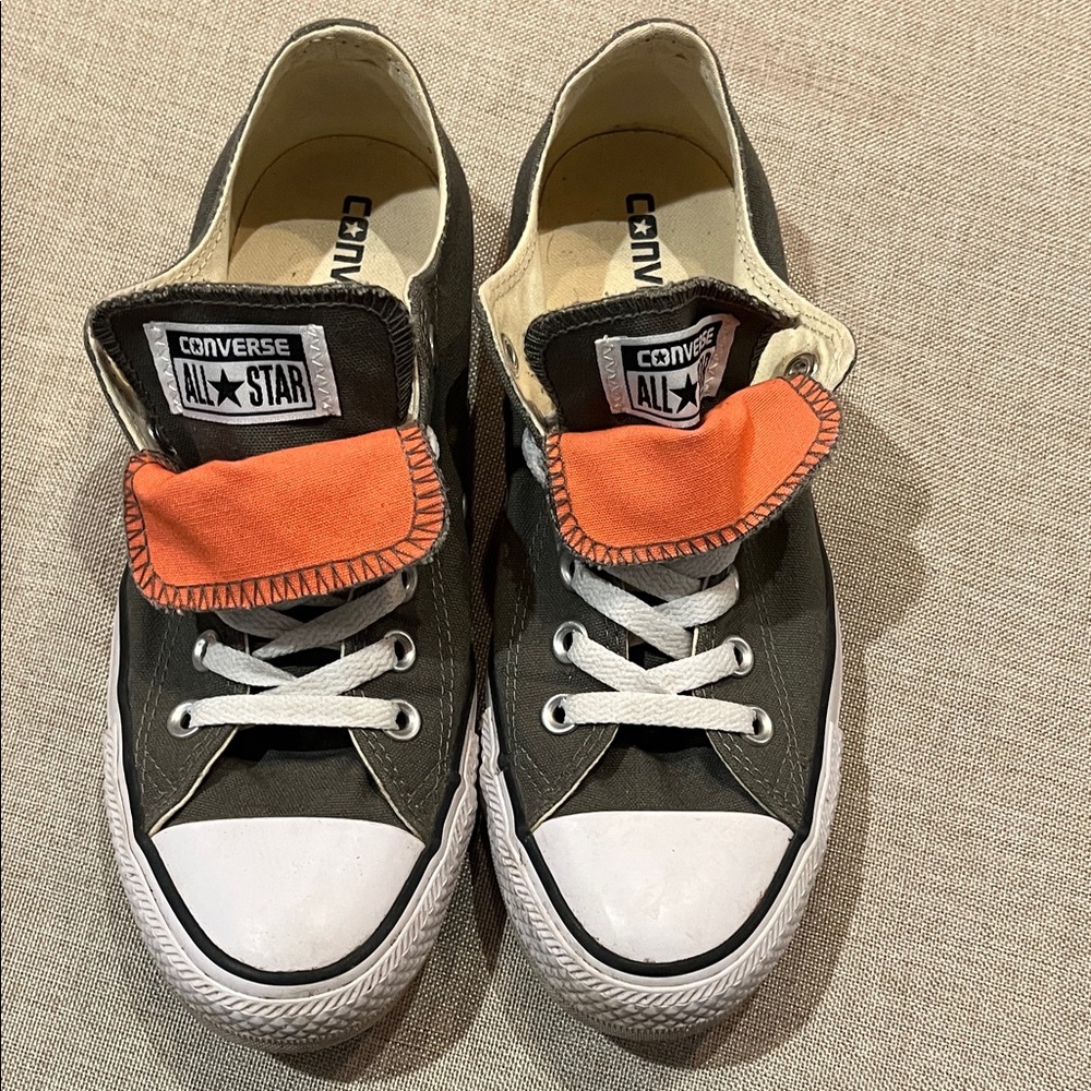 Converse Black and Orange Sneakers